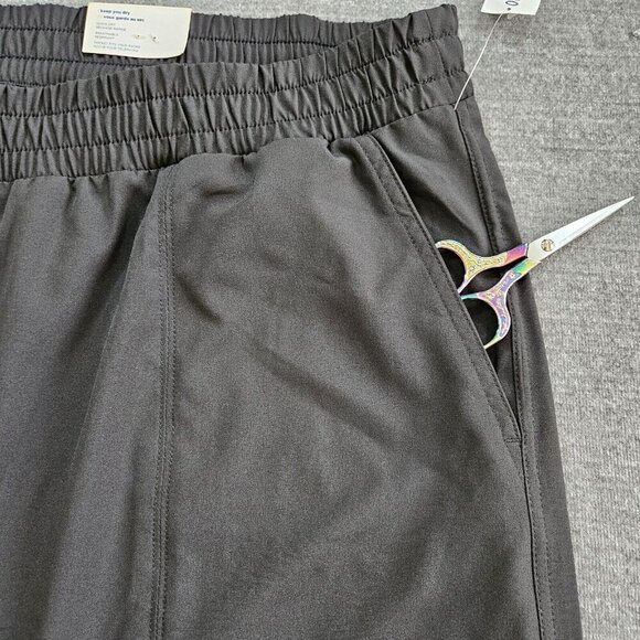 Old Navy Pants Womens XXL Black High Waist Wide Leg Stretch Quick Dry Front Slit - Picture 12 of 15